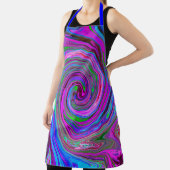 Farbenfrohe Magenta Swirl Retro Abstraktes Design Schürze (InSitu)