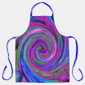 Farbenfrohe Magenta Swirl Retro Abstraktes Design Schürze (Vorderseite)