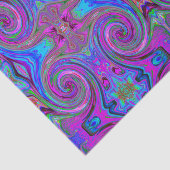Farbenfrohe Magenta Swirl Retro Abstraktes Design Seidenpapier (Ausschnitt)