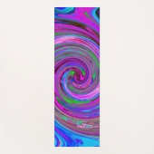 Farbenfrohe Magenta Swirl Retro Abstraktes Design Yogamatte (Vorderseite)