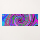 Farbenfrohe Magenta Swirl Retro Abstraktes Design Yogamatte (Vorderseite (Horizontal))