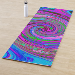 Farbenfrohe Magenta Swirl Retro Abstraktes Design Yogamatte