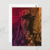 Farbenfrohe Maghreb Jüdische Tunesische Djerba Gir Postkarte (Vorne/Hinten)