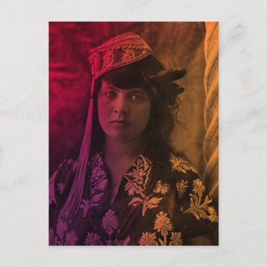 Farbenfrohe Maghreb Jüdische Tunesische Djerba Gir Postkarte (Vorderseite)