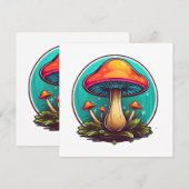 Farbenfrohe Magie-Pilze (Vorne/Hinten)