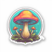 Farbenfrohe Magie-Pilze Aufkleber (Vorderseite)