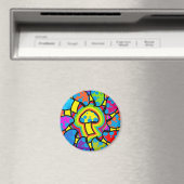 Farbenfrohe Magie Pilze Magnet (In Situ (Geschirrspüler))