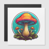Farbenfrohe Magie-Pilze Magnetkarte (Vorne/Hinten)