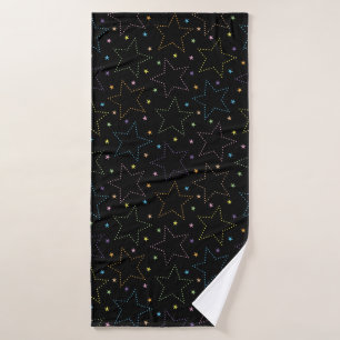 Farbenfrohe Magie Starry Night Sky Muster Badehandtuch