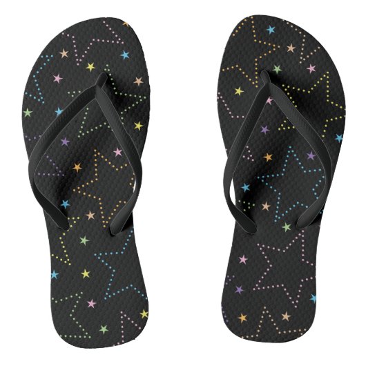 Farbenfrohe Magie Starry Night Sky Muster Badesandalen (Fußbett)