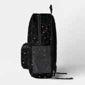 Farbenfrohe Magie Starry Night Sky Muster Bedruckter Rucksack (Rechts)
