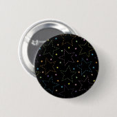 Farbenfrohe Magie Starry Night Sky Muster Button (Vorne & Hinten)