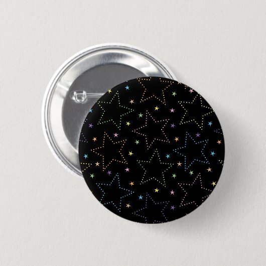Farbenfrohe Magie Starry Night Sky Muster Button (Vorne & Hinten)