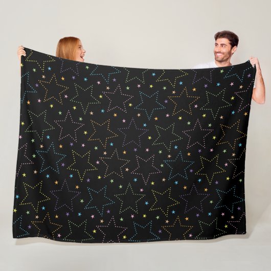 Farbenfrohe Magie Starry Night Sky Muster Fleecedecke (Beispiel)