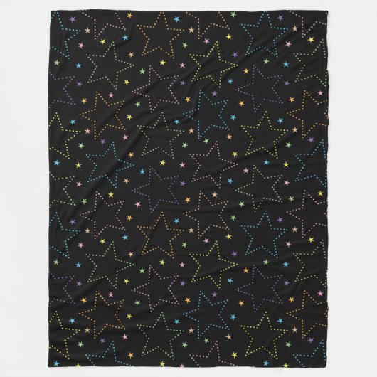 Farbenfrohe Magie Starry Night Sky Muster Fleecedecke (Vorderseite)