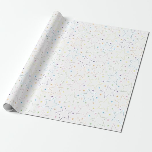 Farbenfrohe Magie Starry Night Sky Muster Geschenkpapier (Ungerollt)