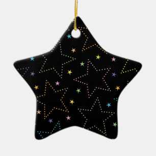 Farbenfrohe Magie Starry Night Sky Muster Keramik Ornament
