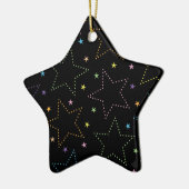 Farbenfrohe Magie Starry Night Sky Muster Keramik Ornament (Links)