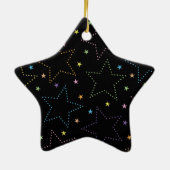 Farbenfrohe Magie Starry Night Sky Muster Keramik Ornament (Hinten)