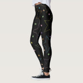 Farbenfrohe Magie Starry Night Sky Muster Leggings (Links)