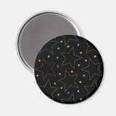 Farbenfrohe Magie Starry Night Sky Muster Magnet (Vorderseite/Rückseite)