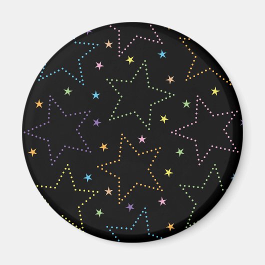 Farbenfrohe Magie Starry Night Sky Muster Magnet (Vorne)