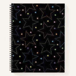Farbenfrohe Magie Starry Night Sky Muster Notizblock