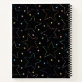Farbenfrohe Magie Starry Night Sky Muster Notizblock (Rückseite)