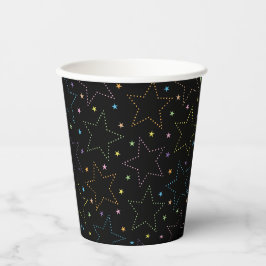 Farbenfrohe Magie Starry Night Sky Muster Pappbecher