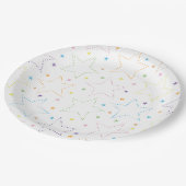Farbenfrohe Magie Starry Night Sky Muster Pappteller (Schrägansicht)
