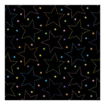 Farbenfrohe Magie Starry Night Sky Muster