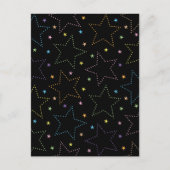 Farbenfrohe Magie Starry Night Sky Muster Postkarte (Vorderseite)