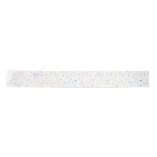 Farbenfrohe Magie Starry Night Sky Muster Satinband (Vorderseite)