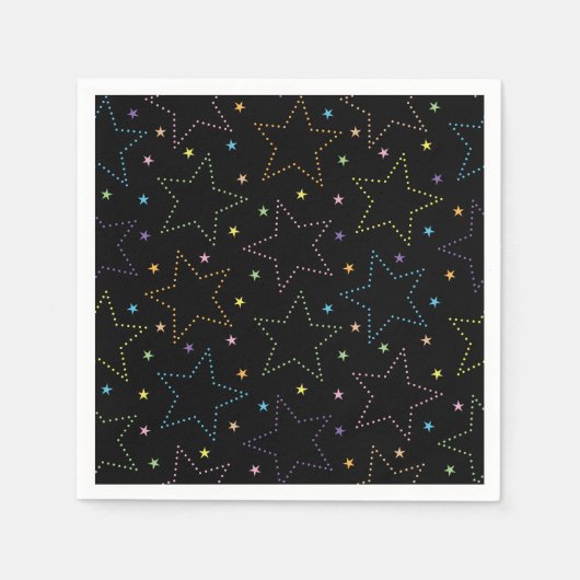 Farbenfrohe Magie Starry Night Sky Muster Serviette (Vorderseite)
