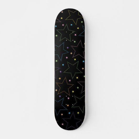 Farbenfrohe Magie Starry Night Sky Muster Skateboard (Vorne)