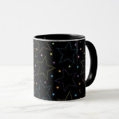 Farbenfrohe Magie Starry Night Sky Muster Tasse (VorderseiteRechts)