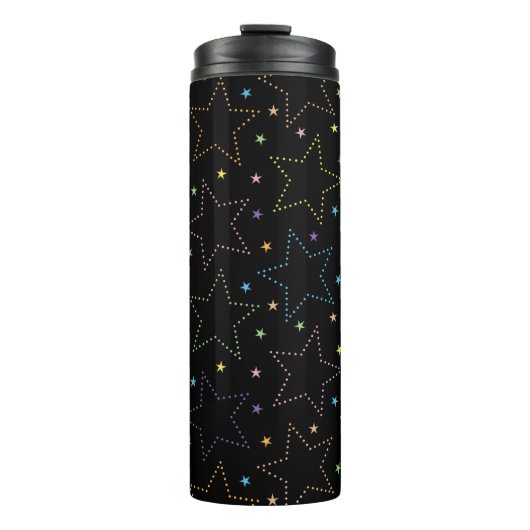 Farbenfrohe Magie Starry Night Sky Muster Thermosbecher (Vorderseite)