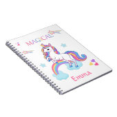 Farbenfrohe magische Einhorn- und Regenbogenfolie Notizblock (Rechte Seite)
