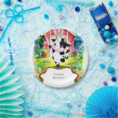 Farbenfrohe magische Kuh Geburtstag Pappteller (Party)