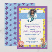 Farbenfrohe magische Meerjungfrau Geburtstagsparty