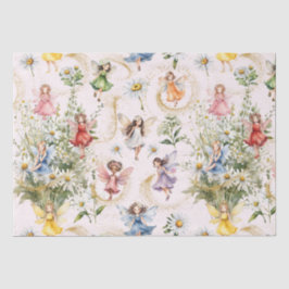 Farbenfrohe magische Niedliche Blumenflocken Gold Seidenpapier