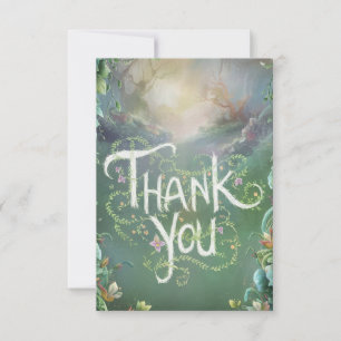 Farbenfrohe, magische Wälder Dankeskarte