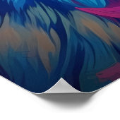 Farbenfrohe Maine Coon Cat Art Poster (Ecke)