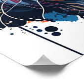 Farbenfrohe Maine Coon Cat Poster (Ecke)