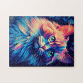 Farbenfrohe Maine Coon Cat Puzzle (Horizontal)