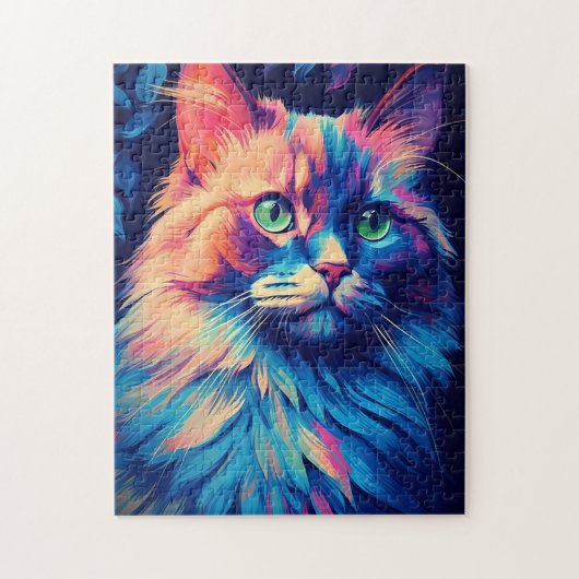 Farbenfrohe Maine Coon Cat Puzzle (Vertikal)