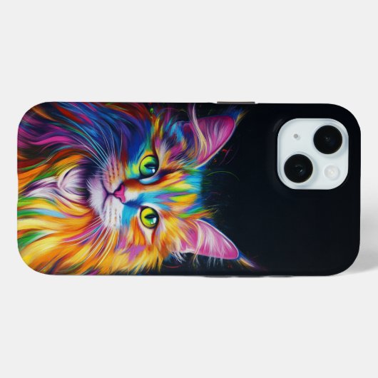 Farbenfrohe Maine Coon Phone Case (Rückseite (Horizontal))