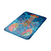 Farbenfrohe Maine Red Lobster Bath Mat Badematte (Schrägansicht)