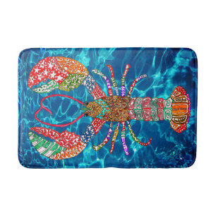 Farbenfrohe Maine Red Lobster Bath Mat Badematte