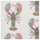 Farbenfrohe Maine Rote Hummerstoffe Stoff (Muster)